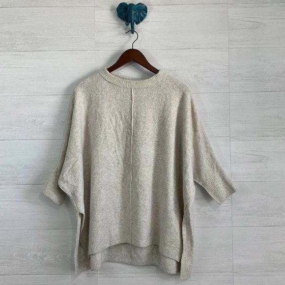 Lou & Grey Sweaters - Lou & Grey XS/S Ivory Half Sleeve Poncho Sweater